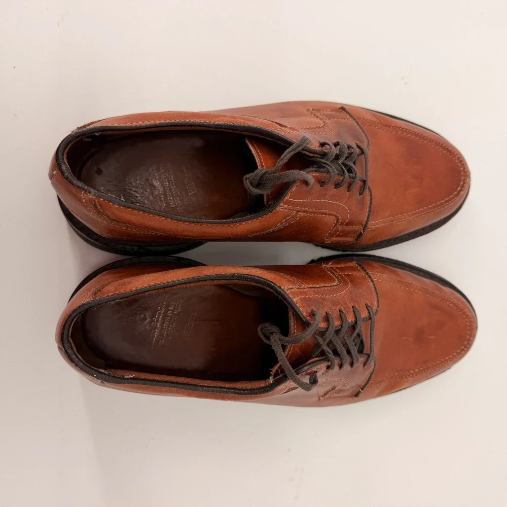 Allen Edmonds Wilbert Derby Mens 8 3E Brown Leather Split Toe Comfort Shoes 1951